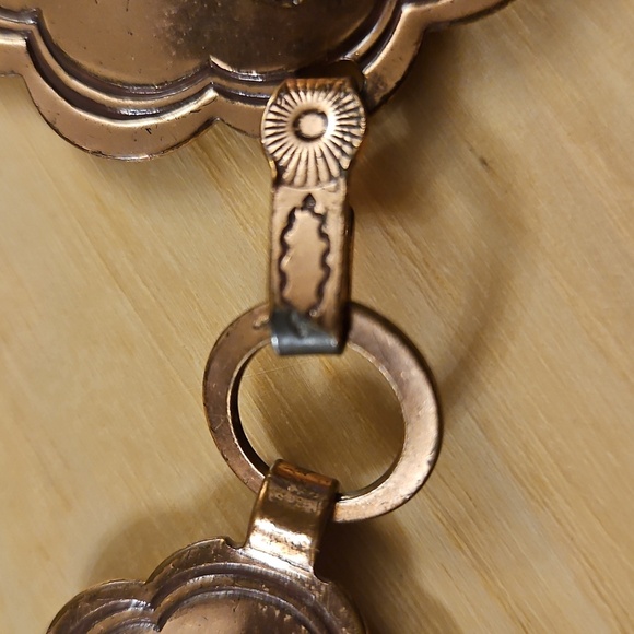 Vintage Southwestern Copper Tone Linking Belt Sz. Small Western - Picture 4 of 7